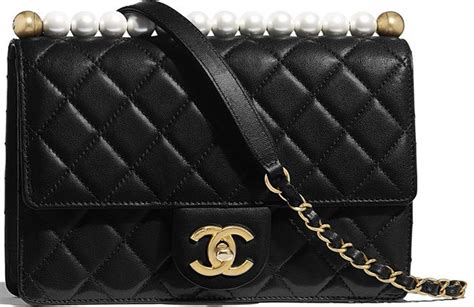 chanel short pearl handle bag